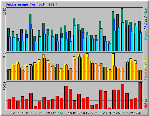 Daily usage for July 2024