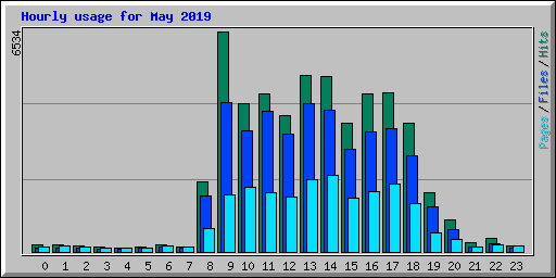 Hourly usage for May 2019