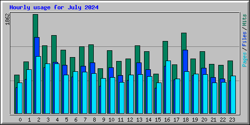 Hourly usage for July 2024