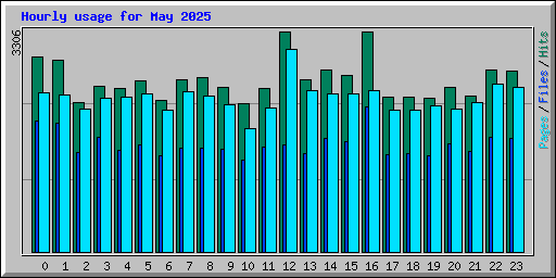 Hourly usage for May 2025