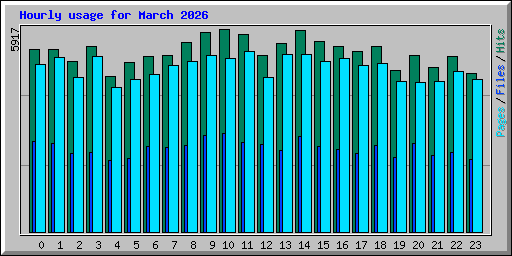 Hourly usage for March 2026